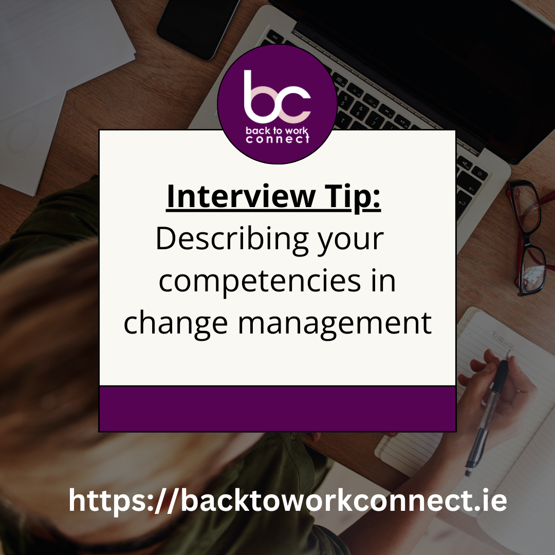 Interview Tip: Describing your competencies in change management