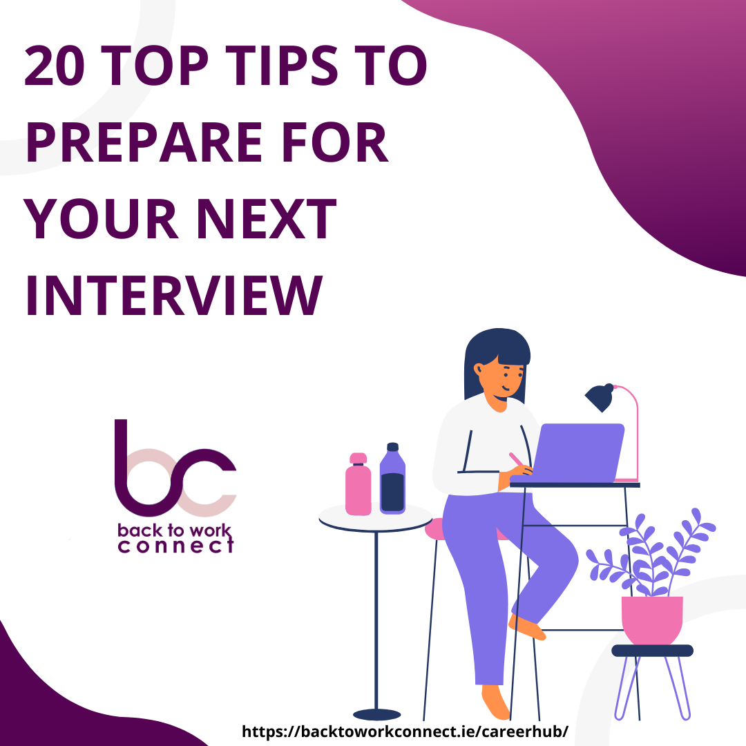 20 Top Tips To Prepare For Your Next Interview